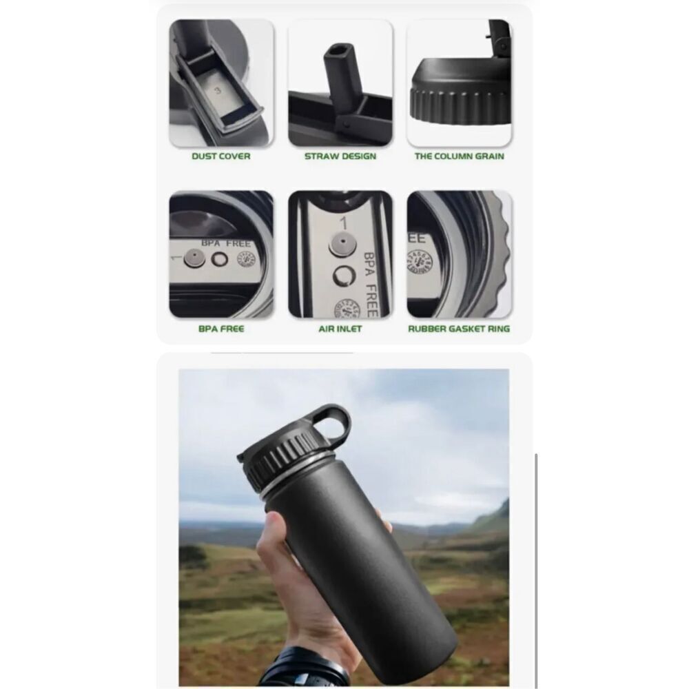 Aoralivre Hydro Flask Wide Mouth Lid With Straw And Brush Combo 2pk - Picture 5 of 7